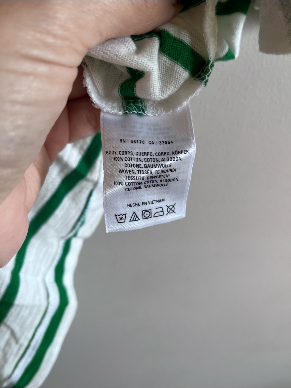 Anthropologie Green & White Striped Scoop Neck Top - Picture 6 of 6
